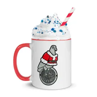Porch Pigeon Queens Santa Mug with Color Inside